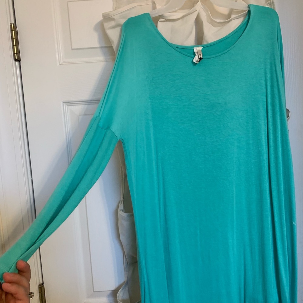Boutique Tourquise stretchy piko dress